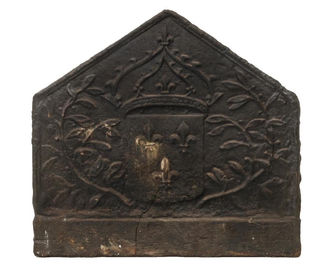 MID 18THC. FRENCH CAST IRON FIREPLACE PLAQUE (1 of 1)