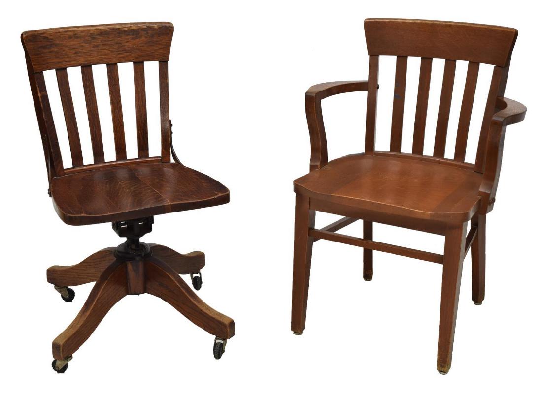 (2) MURPHY CHAIR CO. AMERICAN OAK CHAIRS (1 of 4)