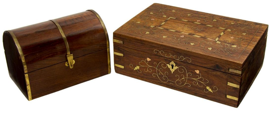 (2) DECORATIVE BOXES, BRITISH COLONIAL, INDIA (1 of 4)