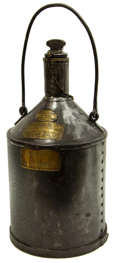 ANTIQUE RAILWAY PETROLEUM CANISTER (1 of 3)