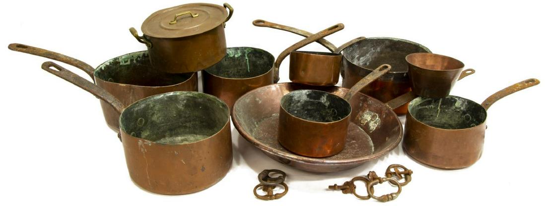 (10) COLLECTION OF FRENCH COPPER COOKWARE (1 of 4)