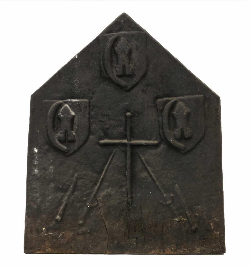 FRENCH CAST IRON FIREBACK PANEL (1 of 1)