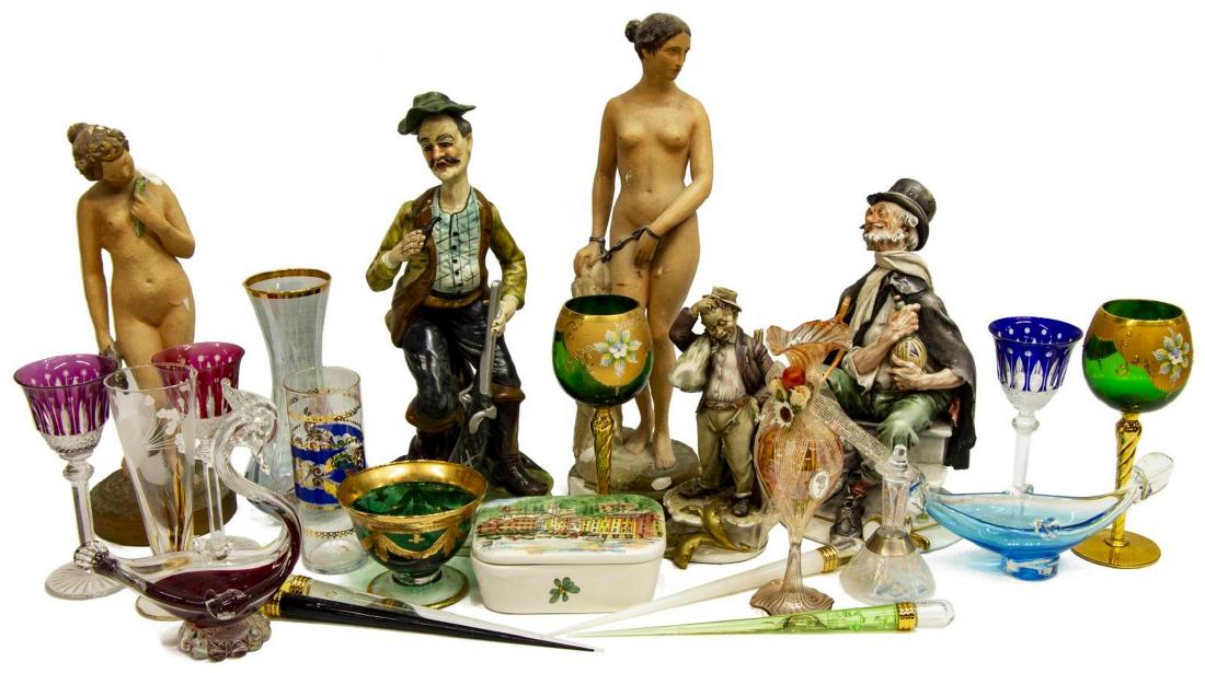 HUGE COLLECTION FIGURES, STEMWARE, TABLE BOX, ETC (1 of 7)