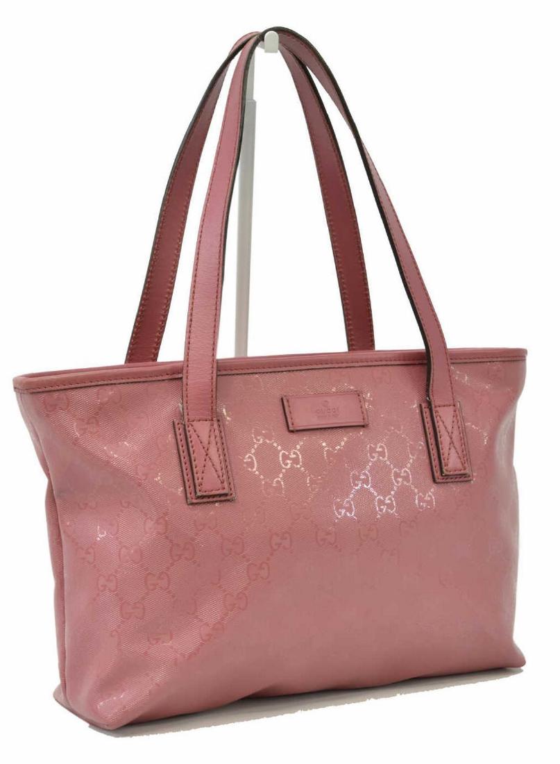 gucci pink canvas tote