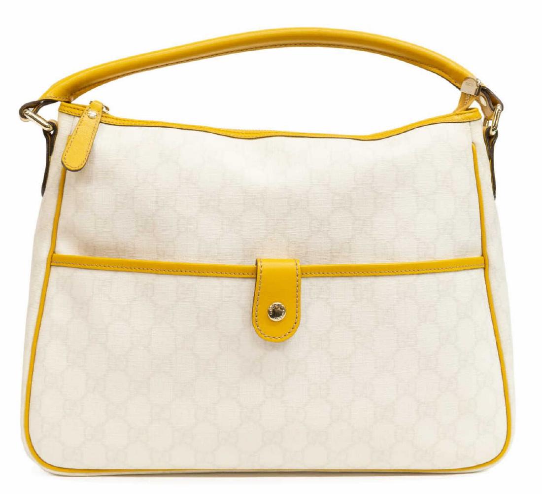 GUCCI 'JOY HOBO MEDIUM' WHITE COATED CANVAS (1 of 4)