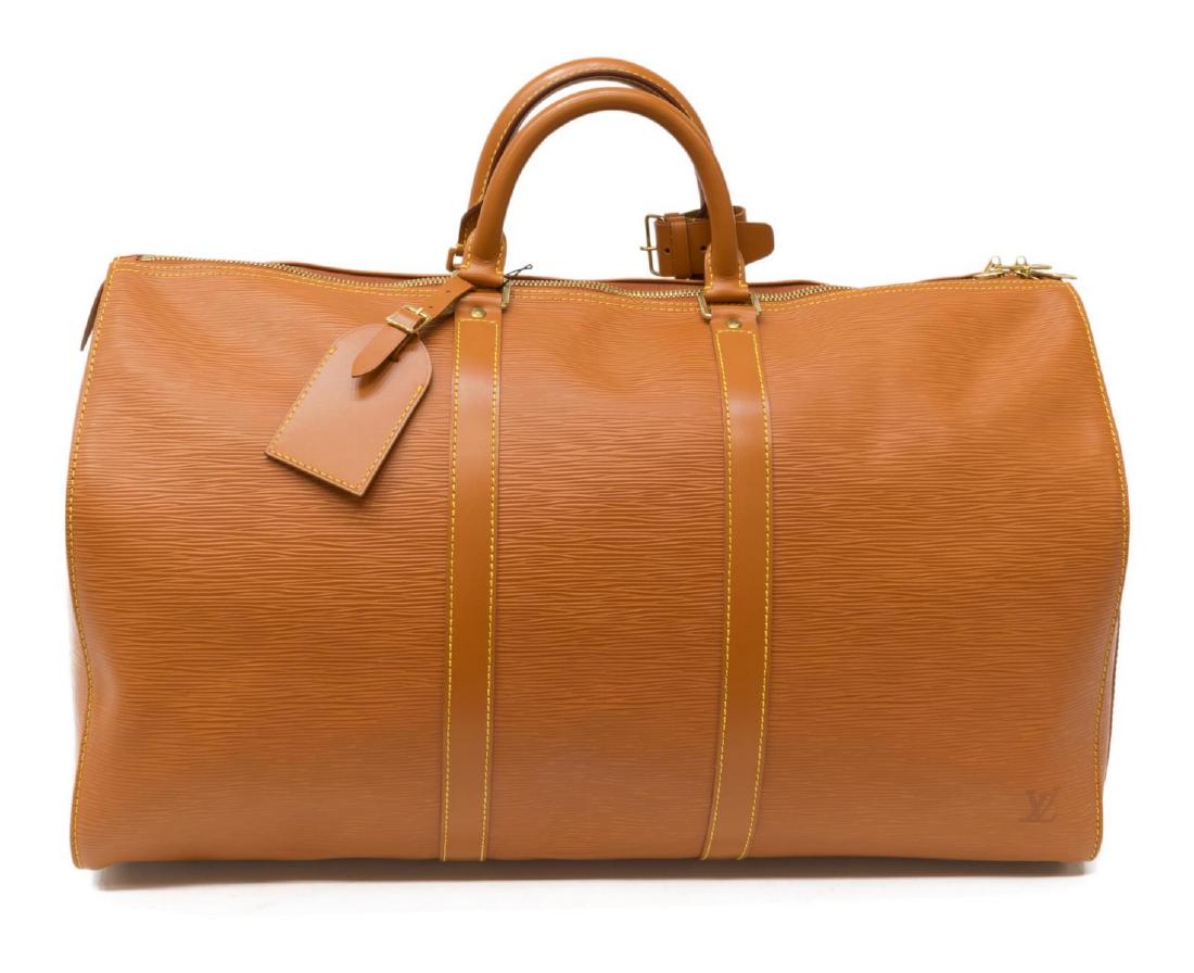 LOUIS VUITTON 'KEEPALL 50' GOLD EPI DUFFLE BAG (1 of 4)
