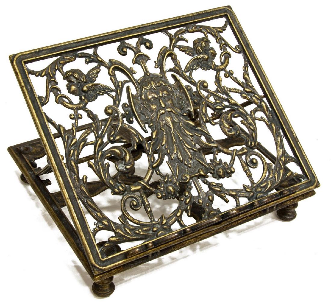BRONZE TABLE TOP BOOK STAND (1 of 3)