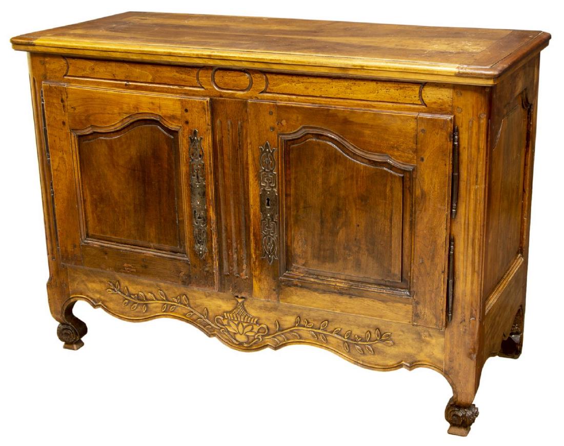 FRENCH LOUIS XV STYLE WALNUT PANELED SIDEBOARD (1 of 5)