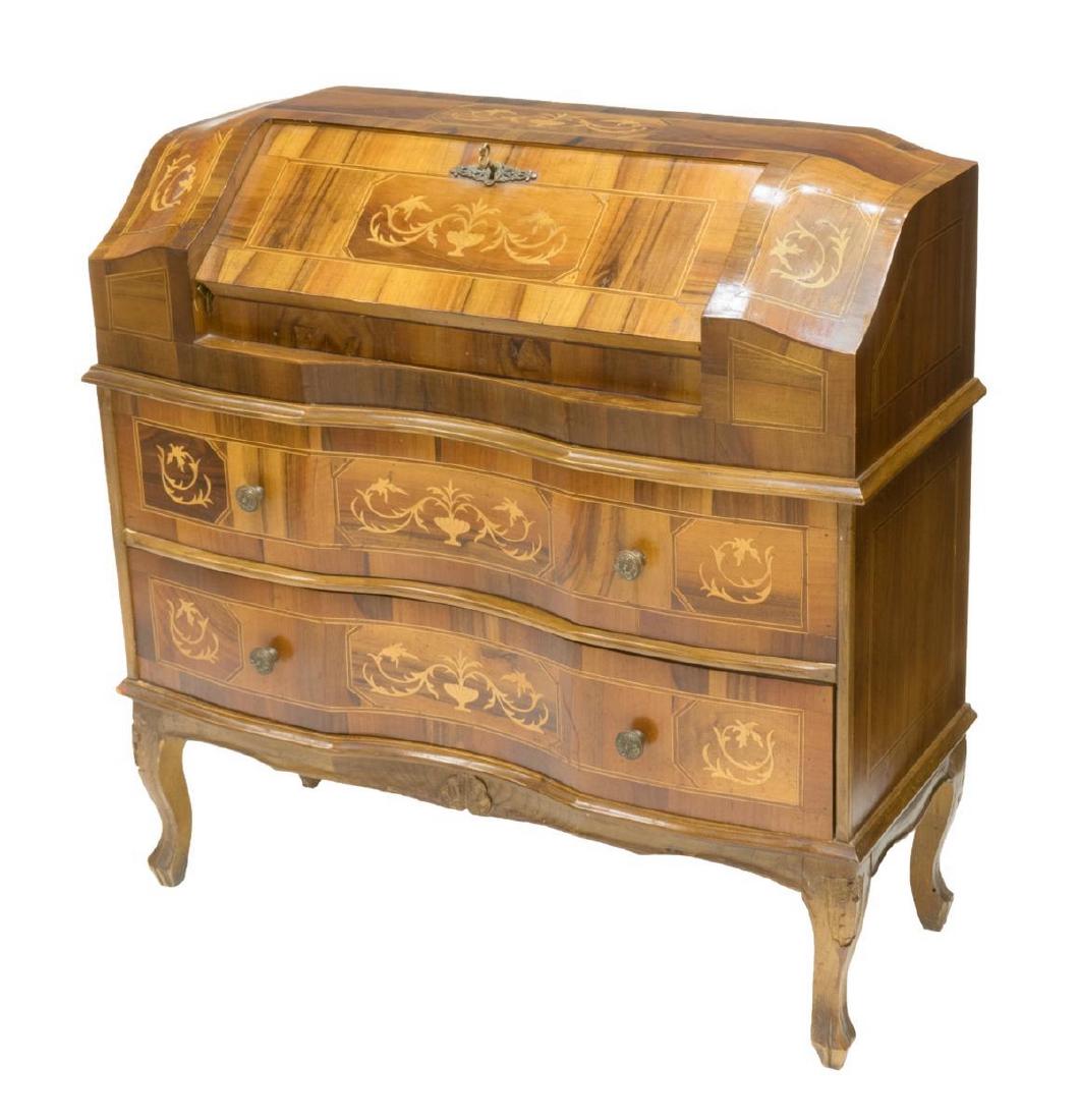 Diminutive Italian Marquetry Patchwork Secretary Dec 09 2018