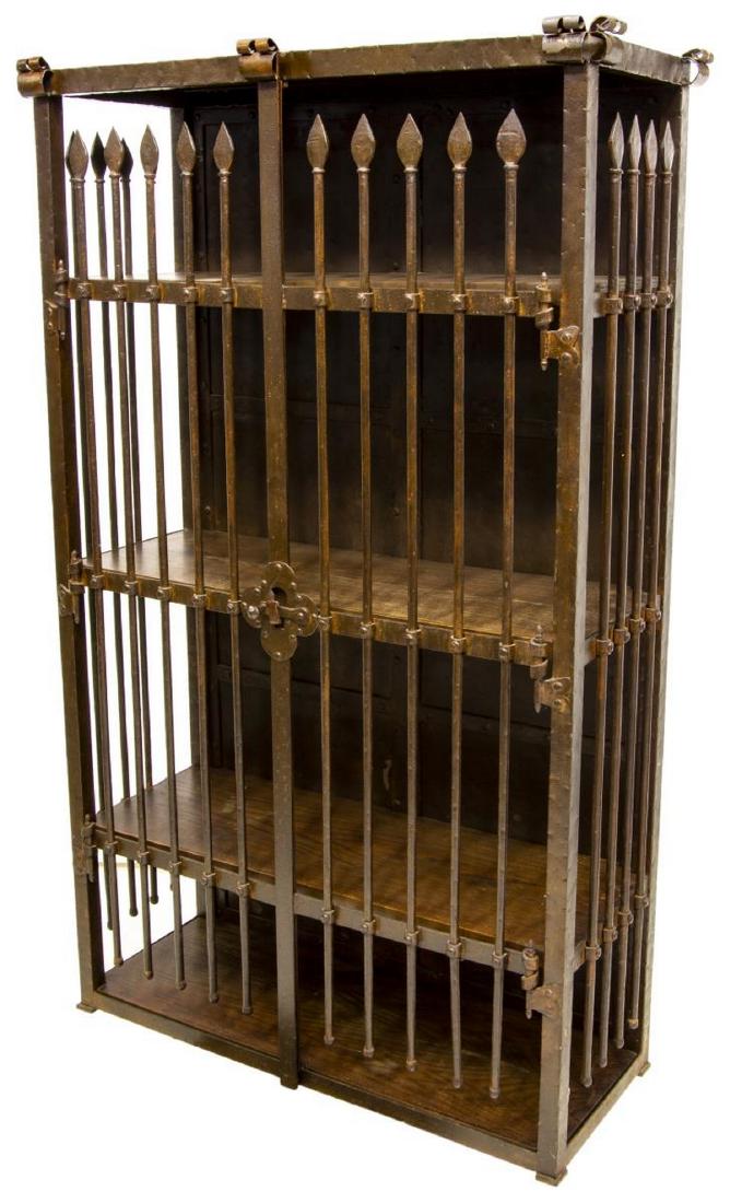 GOTHIC STYLE IRON FRAMED BOOKCASE (1 of 3)