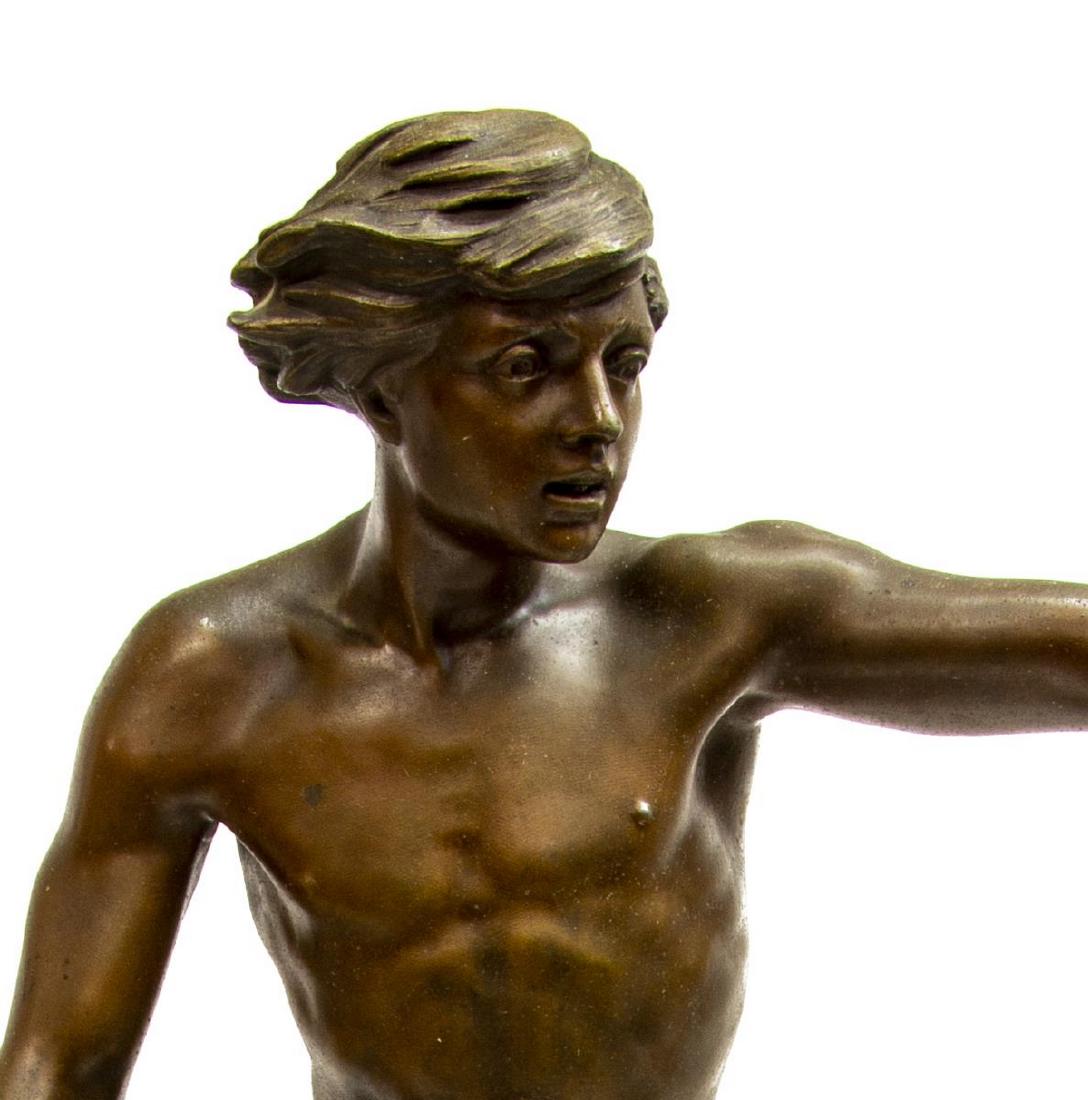 CHARLES PERRON (D.1934) PATINATED METAL SCULPTURE (1 of 6)