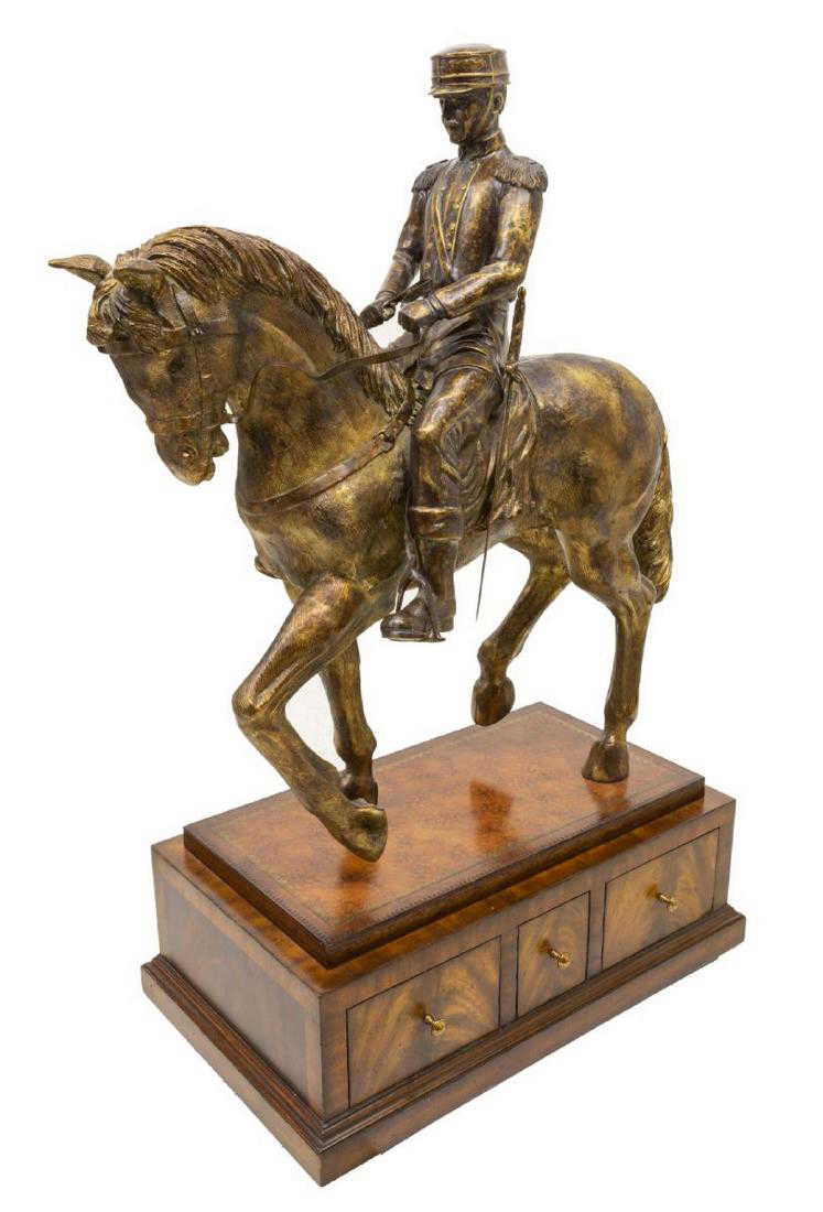 MAITLAND-SMITH GILT BRONZE SOLDIER ON HORSEBACK