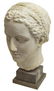 MARBLE BUST OF A GREEK WOMAN, 11.5"H - 2