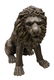 (2) NEAR LIFE-SIZE PATINATED BRONZE SEATED LIONS - 4