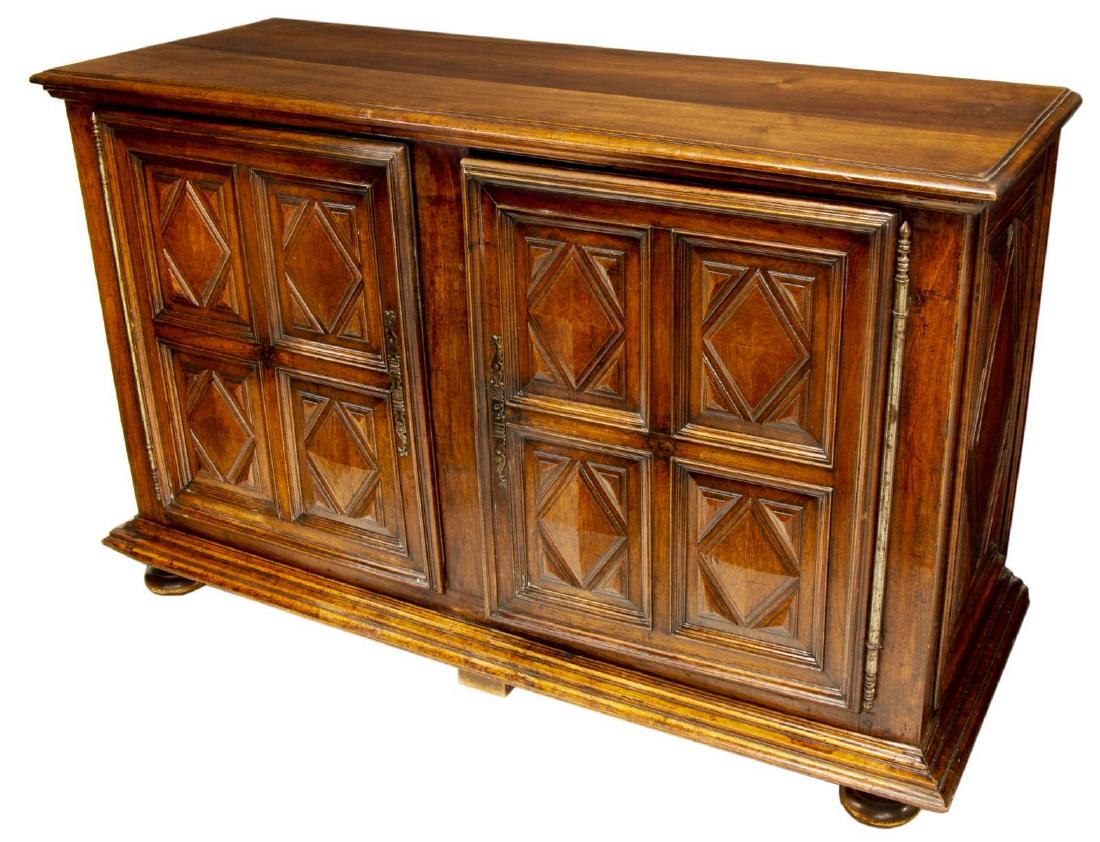 SPANISH WALNUT PANELED SIDEBOARD, 18TH/ 19TH C. (1 of 5)
