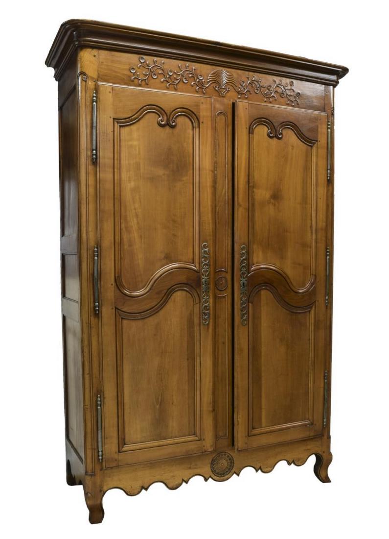 FRENCH PROVINCIAL LOUIS XV STYLE TWO-DOOR ARMOIRE (1 of 4)