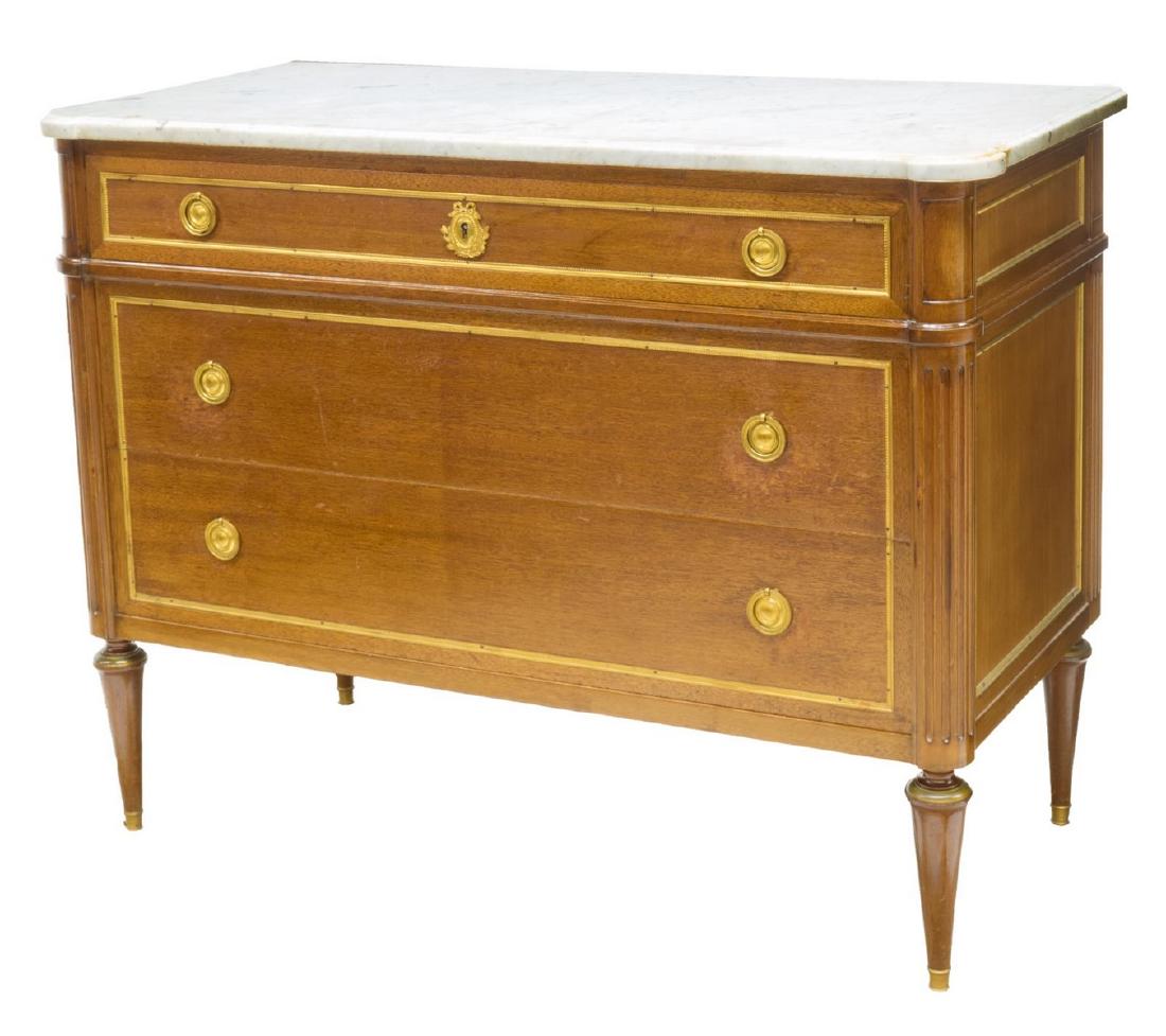 MERCIER FRERES LOUIS XVI STYLE SECRETARY COMMODE (1 of 6)