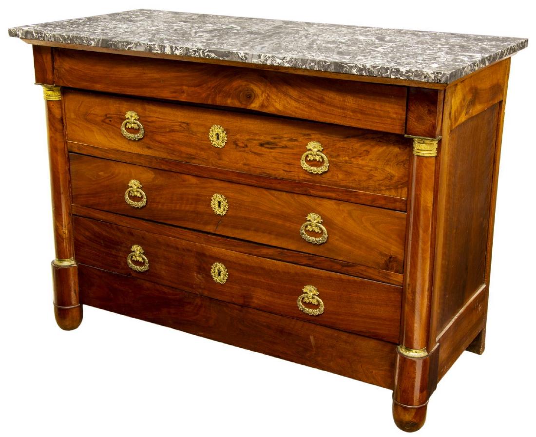 FRENCH EMPIRE STYLE MARBLE TOP COMMODE (1 of 5)
