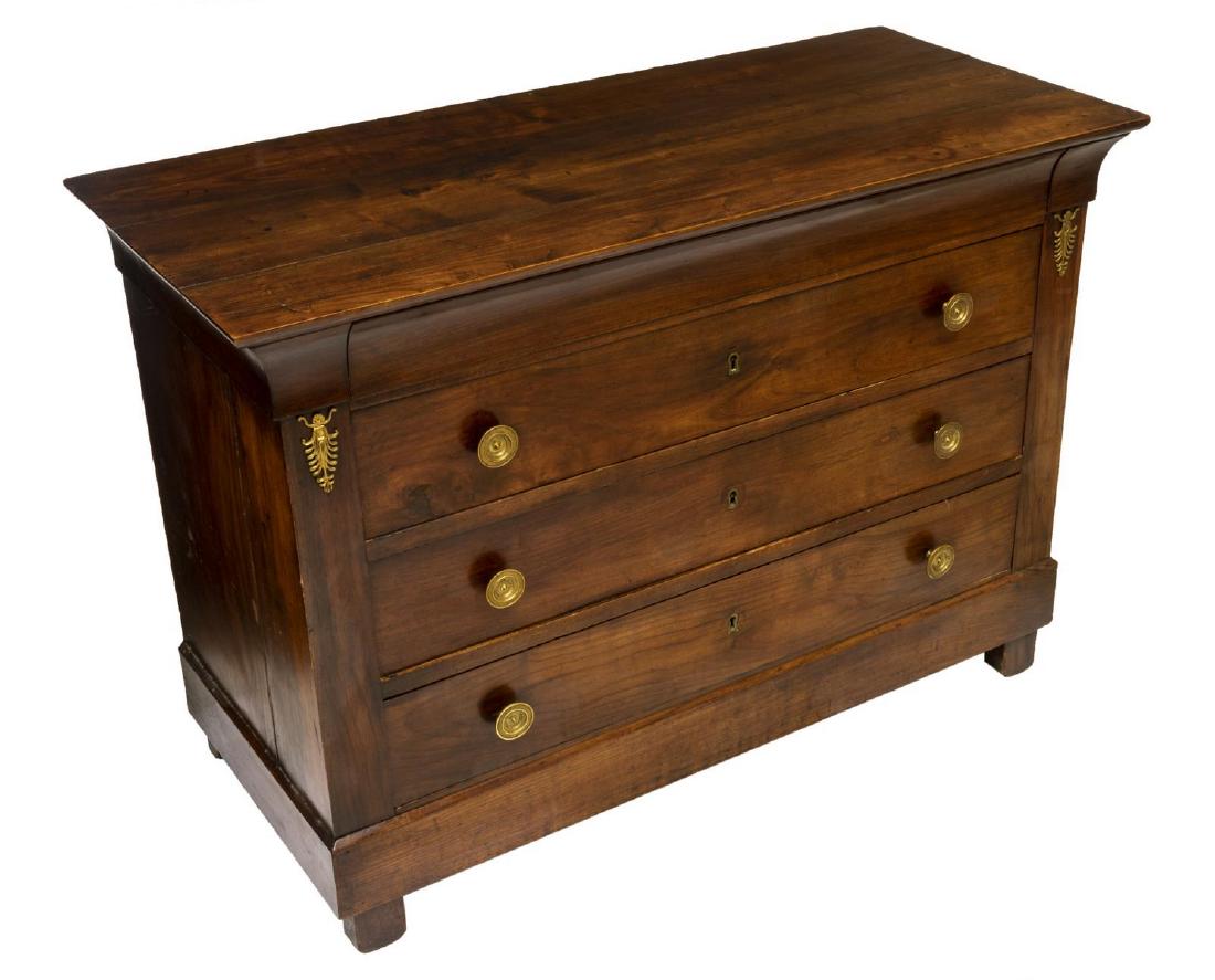 FRENCH EMPIRE STYLE THREE DRAWER COMMODE (1 of 4)