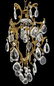 ITALIAN GILT METAL & CRYSTAL 1-LIGHT CHANDELIER