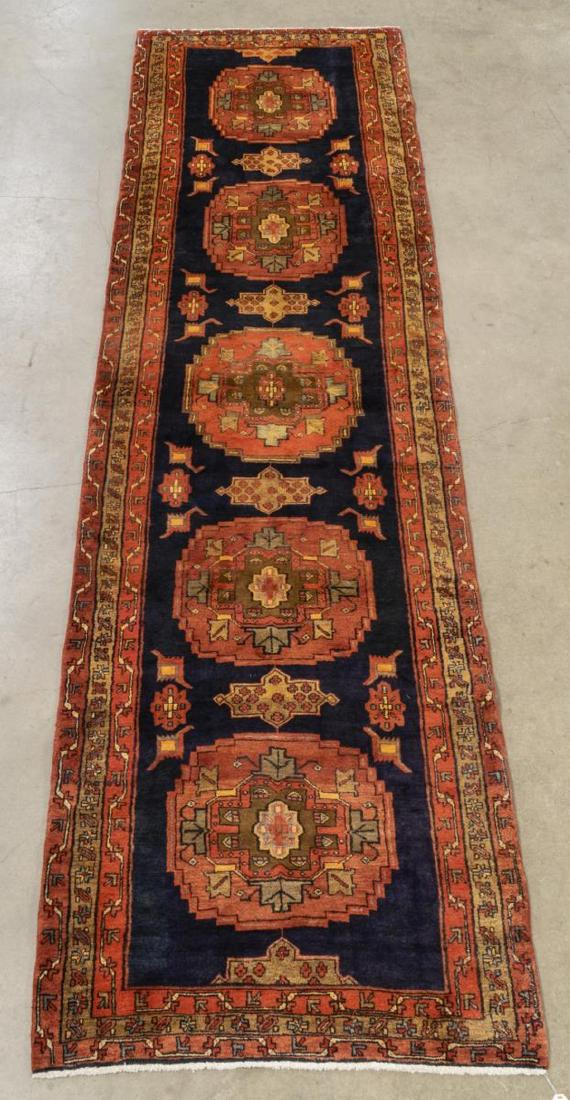 HAND-TIED PERSIAN HAMADAN FLOOR RUNNER 14'1" X 3'8 (1 of 4)