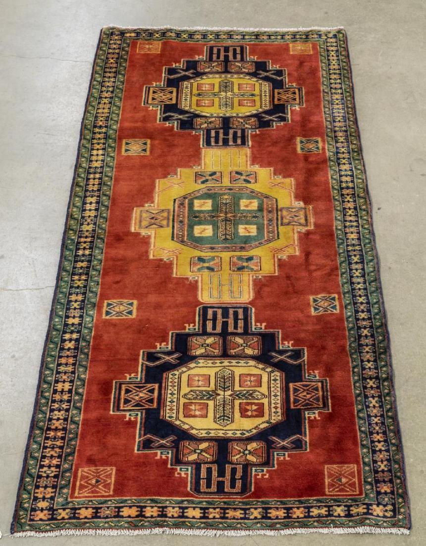 HAND-TIED PERSIAN MESHKIN FLOOR RUNNER 9'2" X 4'2" (1 of 5)