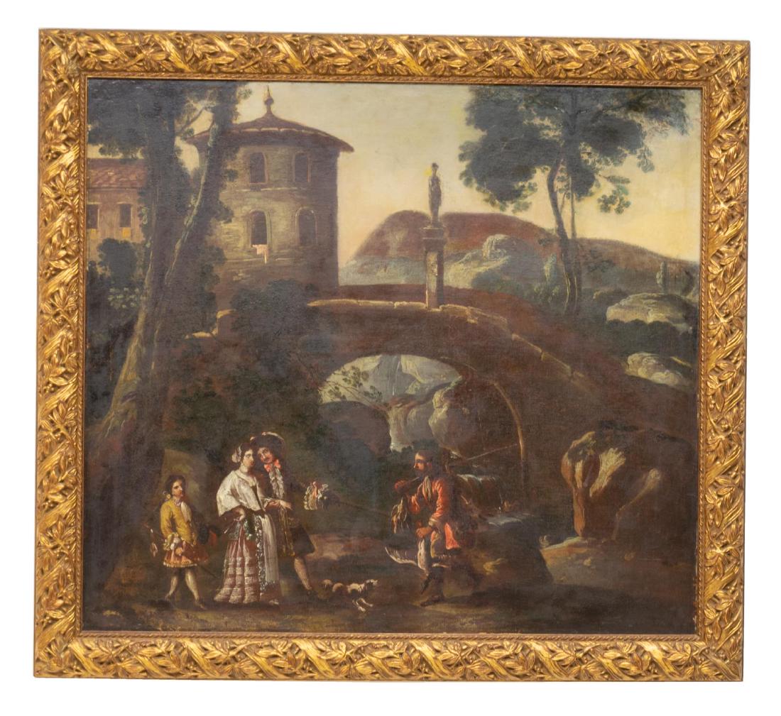 FRAMED ITALIAN SCHOOL OIL PAINTING ON CANVAS (1 of 4)
