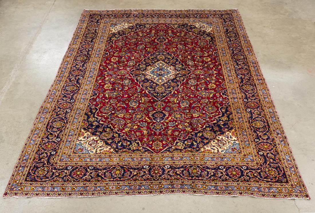 PERSIAN HAND-TIED KASHAN RUG 13'5" X 9'6" (1 of 4)