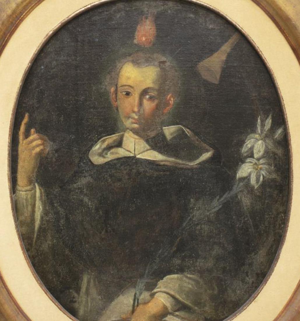FRAMED RELIGIOUS OIL PAINTING,SAINT VINCENT FERRER (1 of 4)