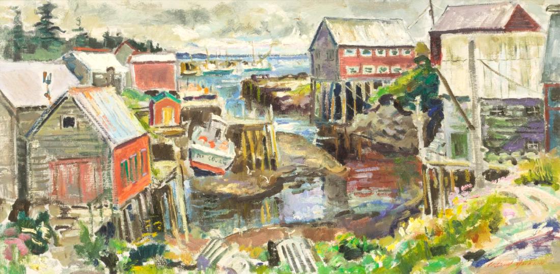 CLIFFORD JACKSON (20TH C.,) TIDES' OUT PAINTING (1 of 5)