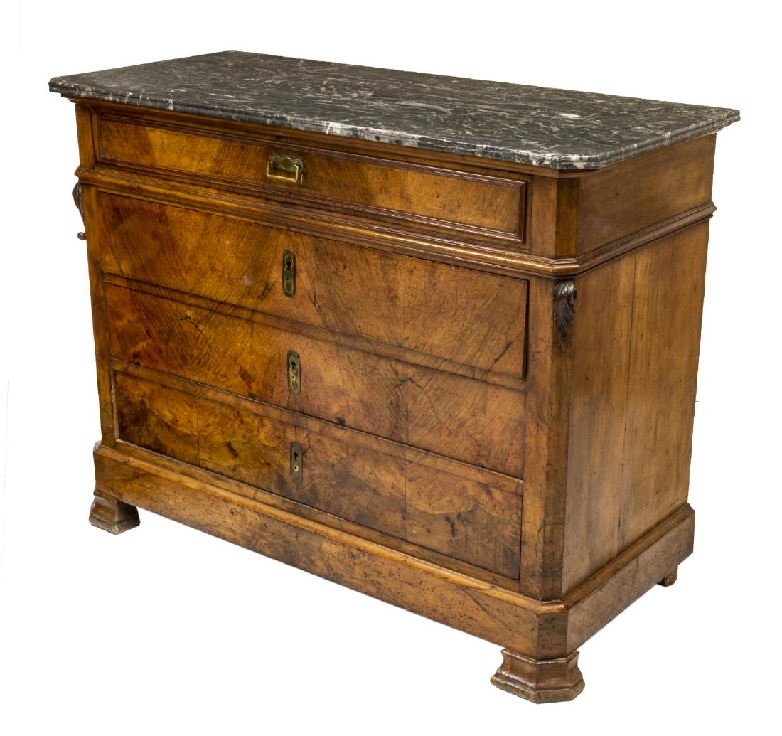 FRENCH LOUIS PHILIPPE FOUR-DRAWER COMMODE (1 of 5)