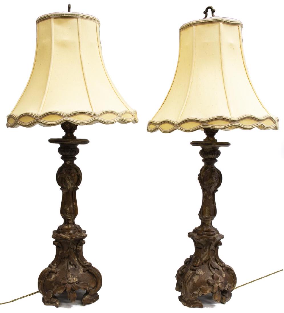 (2) DESIGN SOURCE ALTAR CANDLESTICK TABLE LAMPS (1 of 4)