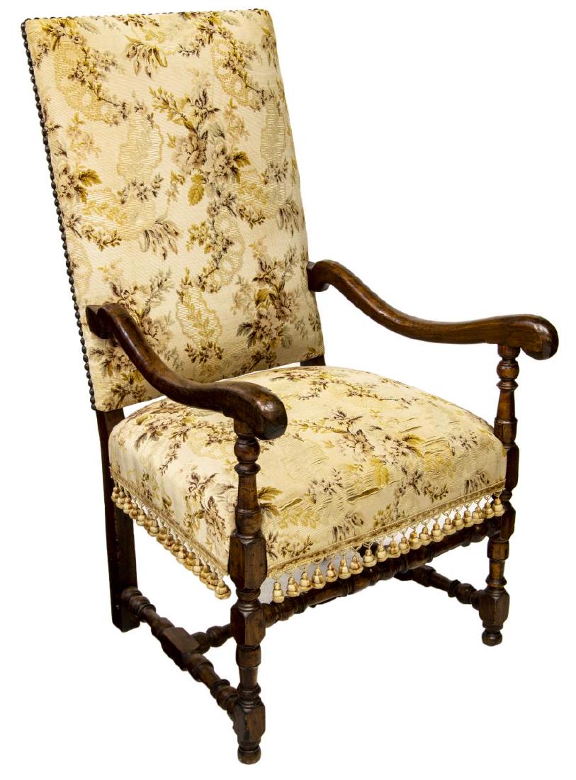 CONTINENTAL LOUIS XIII STYLE HIGHBACK ARMCHAIR (1 of 3)