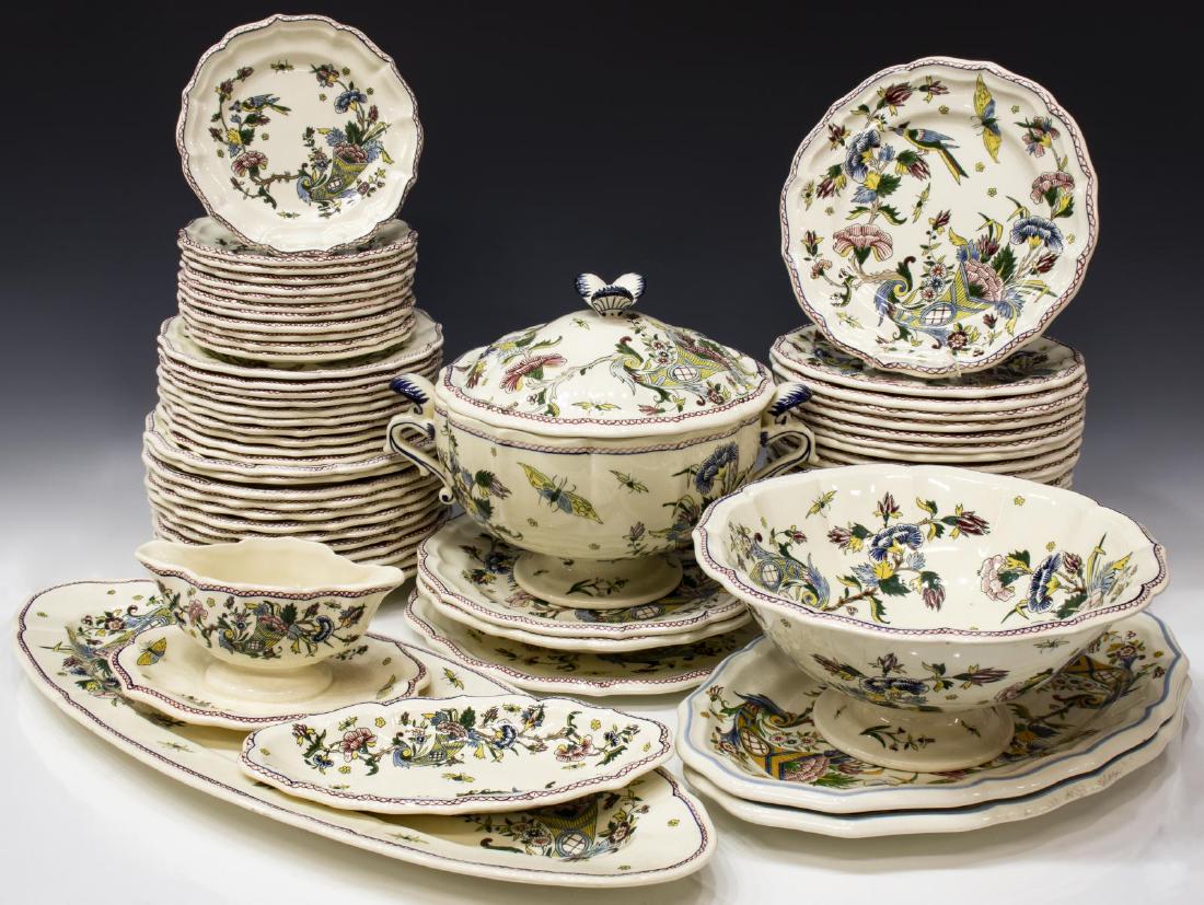 (67 PIECE) FRENCH GIEN FAIENCE DINNER SERVICE (1 of 5)