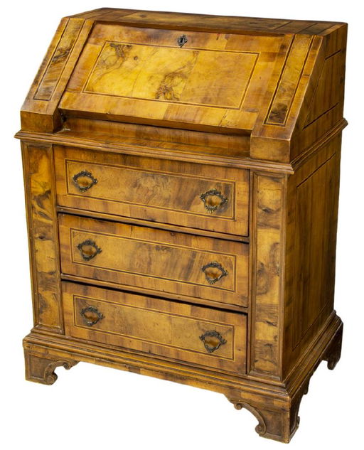 Italian Burlwood Petite Secretary Fall Front Desk Jan 20 2019 Italian Burlwood Petite Secretary Fall