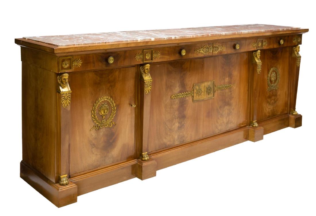 FRENCH EMPIRE STYLE MAHOGANY SIDEBOARD (1 of 7)
