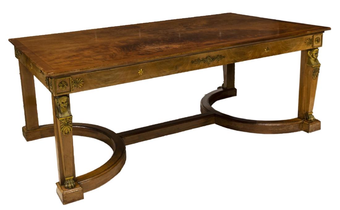FRENCH EMPIRE STYLE MAHOGANY EXTENSION TABLE (1 of 5)