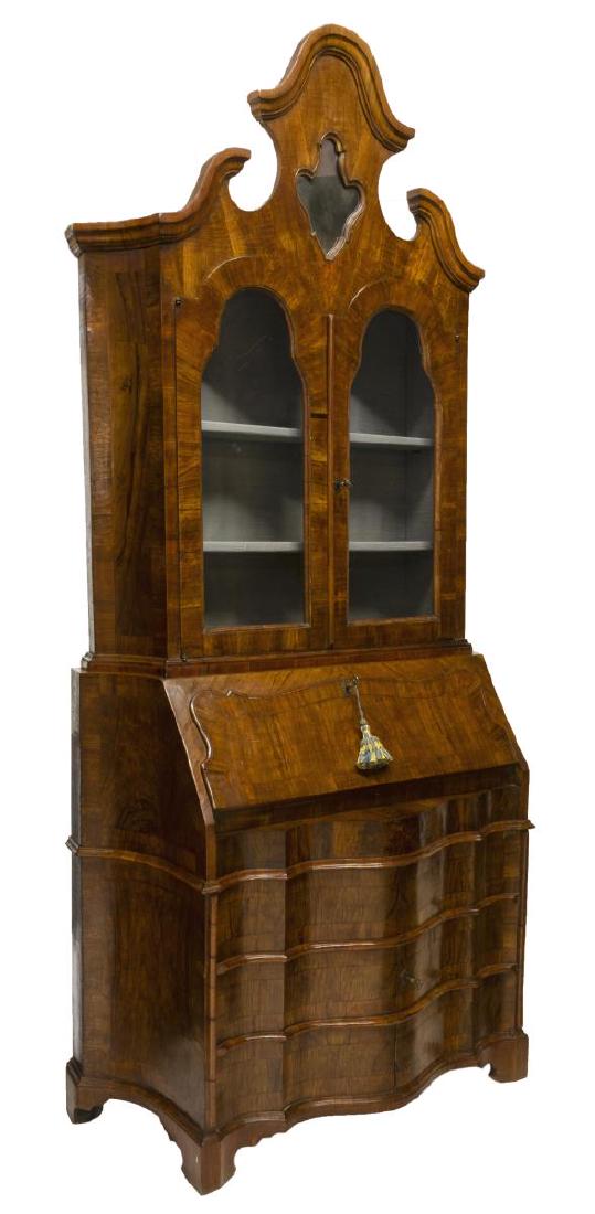 VENETIAN PATCHWORK WALNUT SECRETARY BOOKCASE (1 of 5)