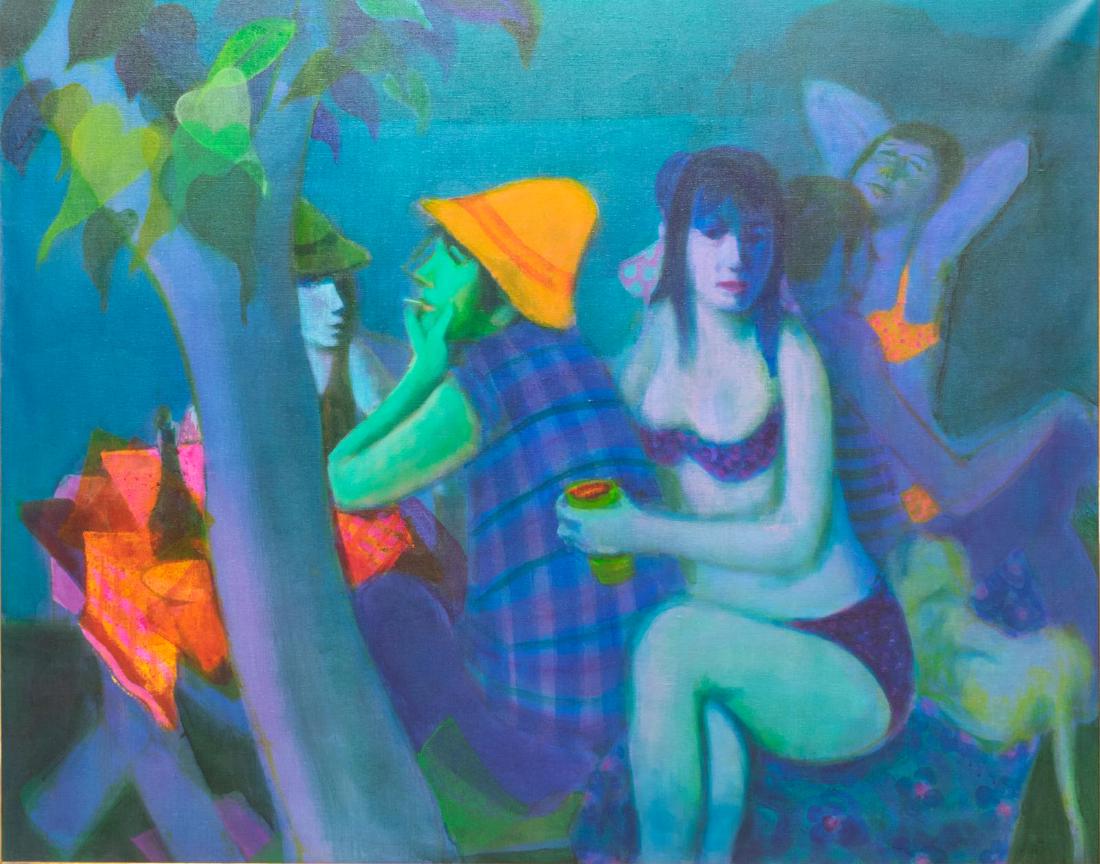 GUSTAV LIKAN (1912-1998) BEACH COCKTAIL, 40" x 50" (1 of 5)