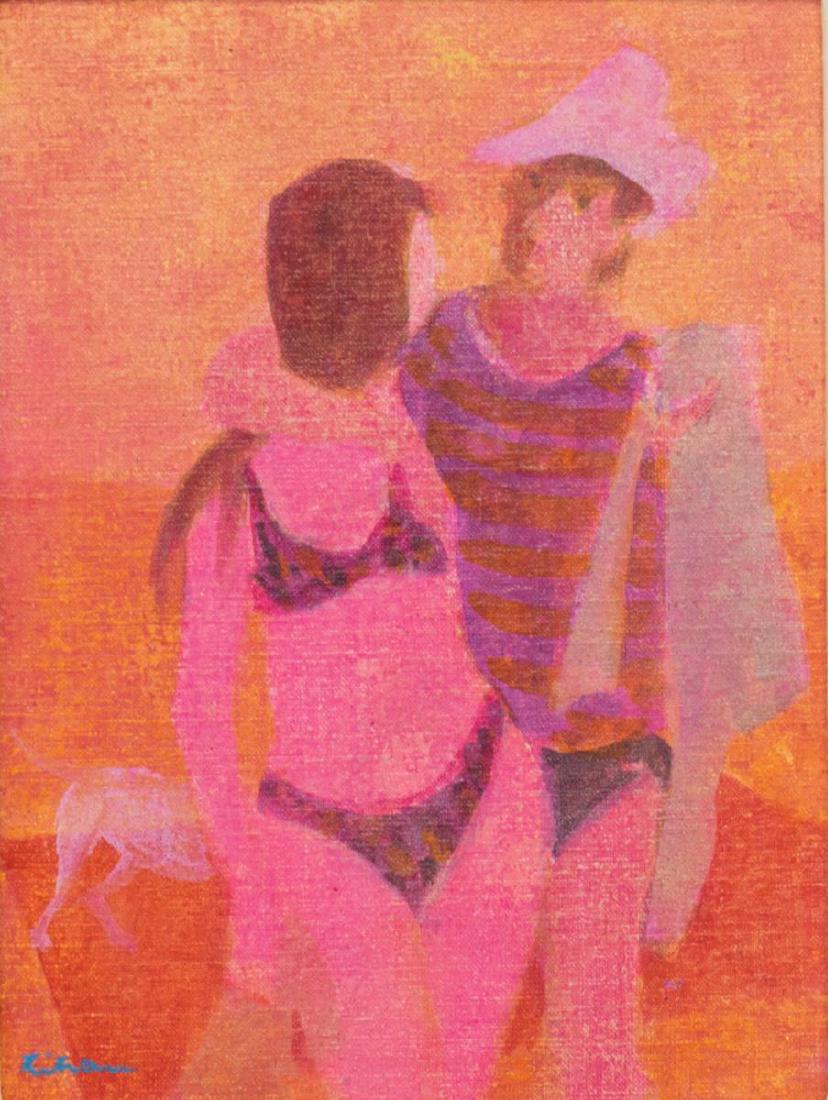 GUSTAV LIKAN (1912-1998) STROLLING ON THE BEACH (1 of 5)