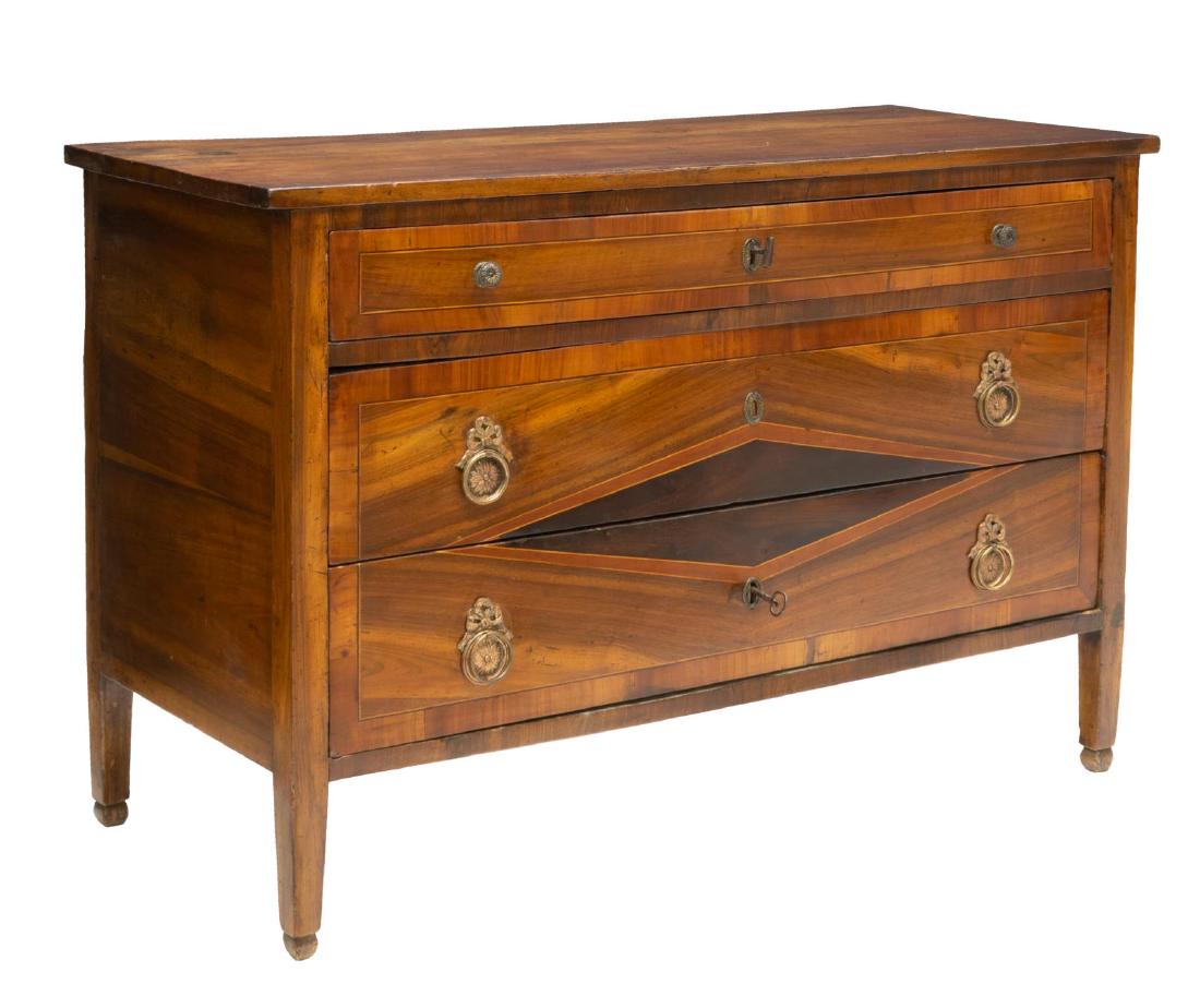 FRENCH LOUIS XVI PERIOD INLAID COMMODE, 18THC (1 of 4)