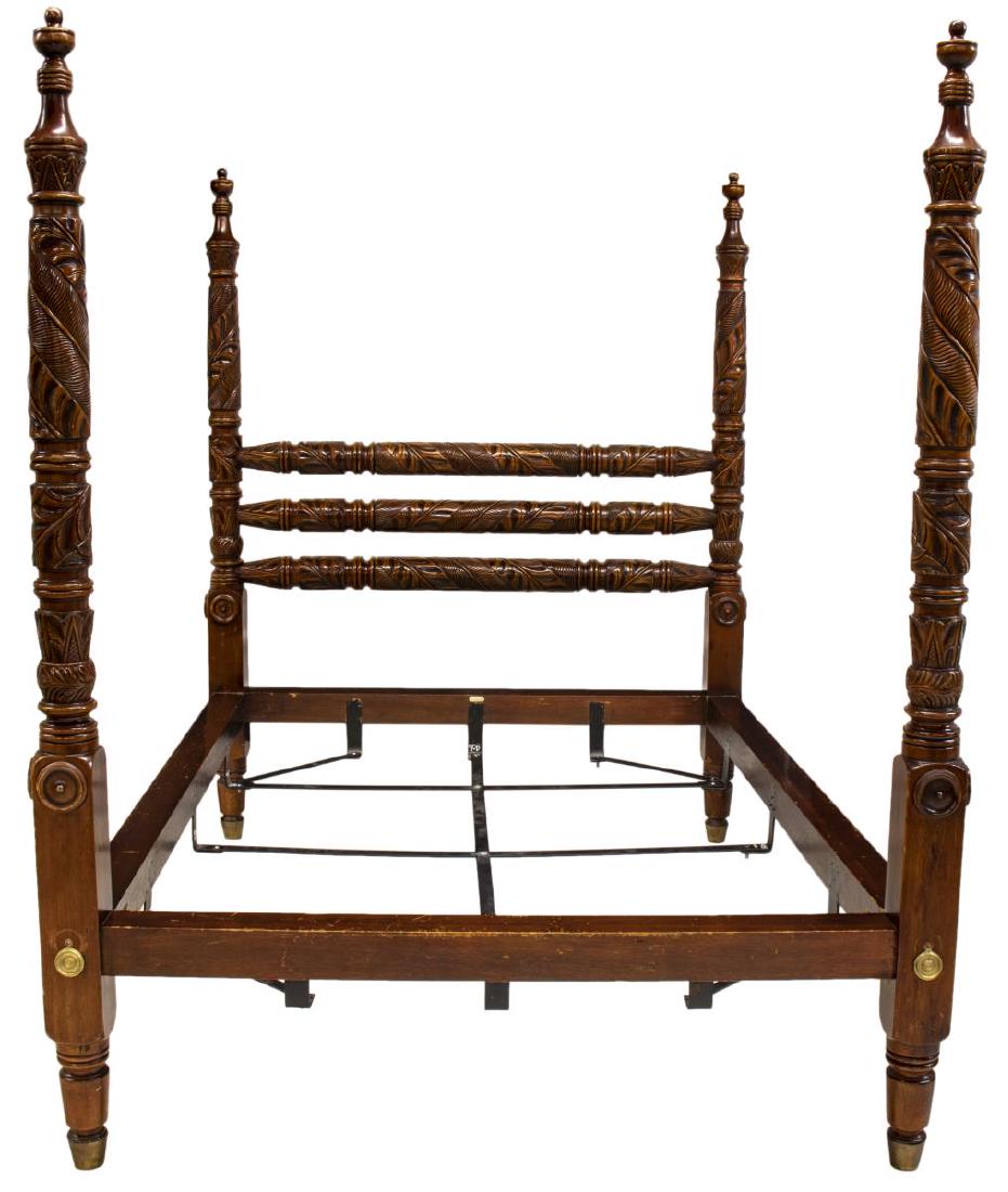 RALPH LAUREN CARVED FOUR-POST PLANTATION STYLE BED (1 of 3)