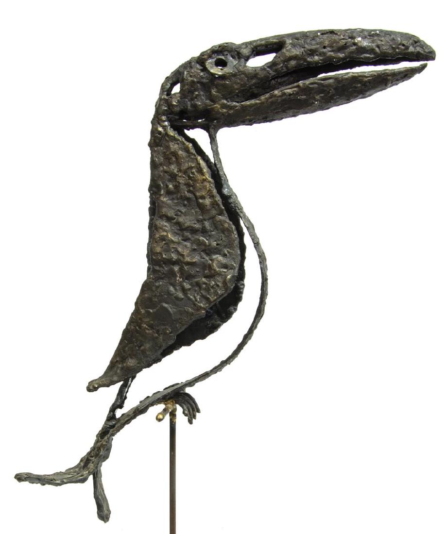 ROBERT DEBOW (20THC) STEEL SCULPTURE, BLACK CROW (1 of 5)