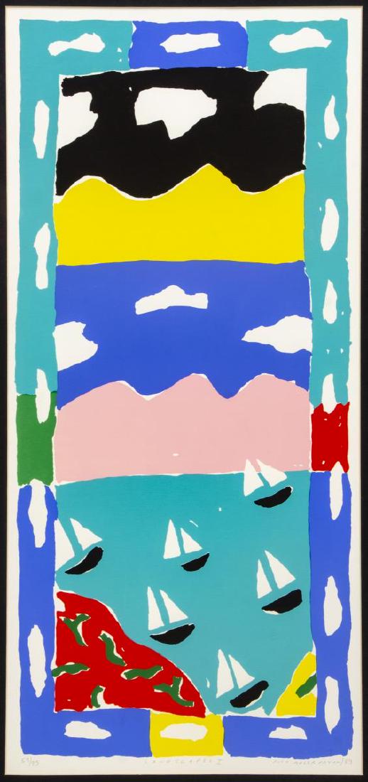 RUTH ADLER DAYAN MODERN SERIGRAPH, 'LANDSCAPES I' (1 of 5)