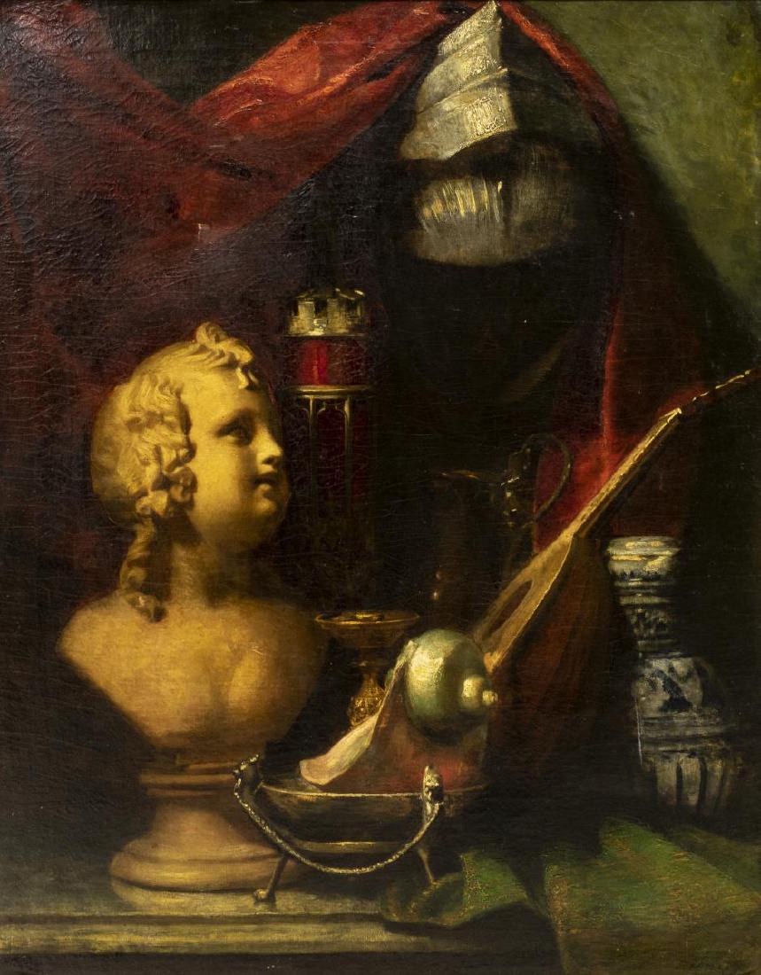 FRAMED OIL ON CANVAS PAINTING, STILL LIFE NAUTILUS (1 of 4)