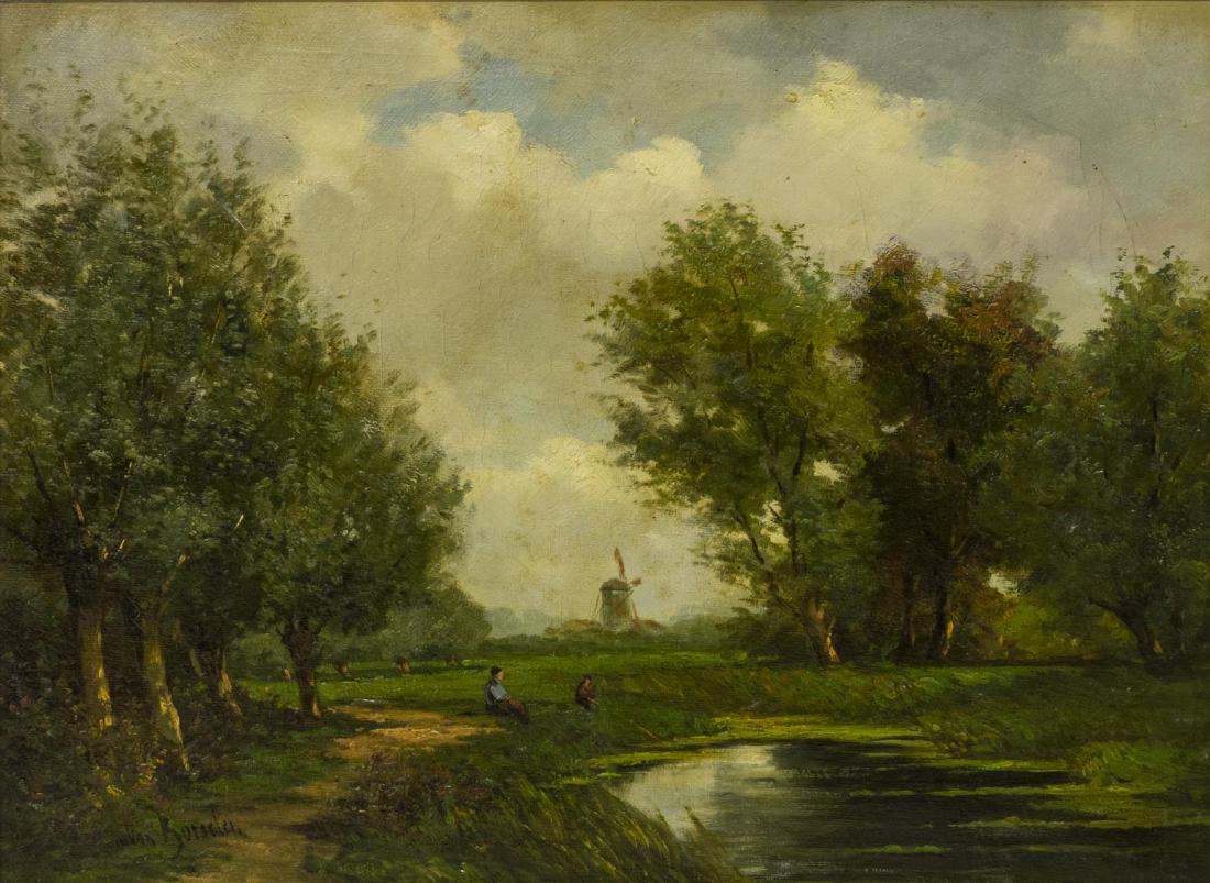 JAN WILLEM VAN BORSELEN (D1892) LANDSCAPE PAINTING (1 of 5)