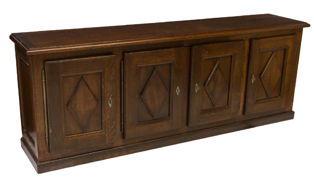 FRENCH CARVED OAK SIDEBOARD SERVER (1 of 4)