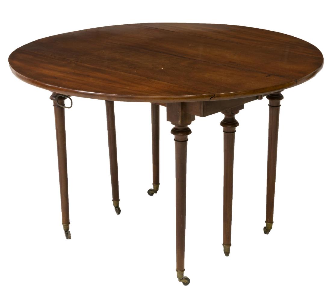 FRENCH DIRECTOIRE STYLE MAHOGANY DROP-LEAF TABLE (1 of 4)
