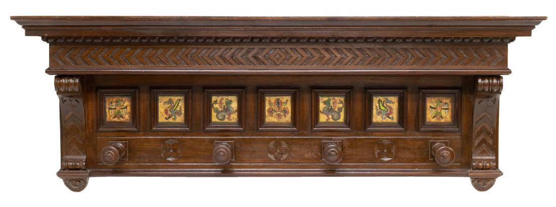 ANTIQUE ITALIAN RENAISSANCE REVIVAL HAT RACK (1 of 2)