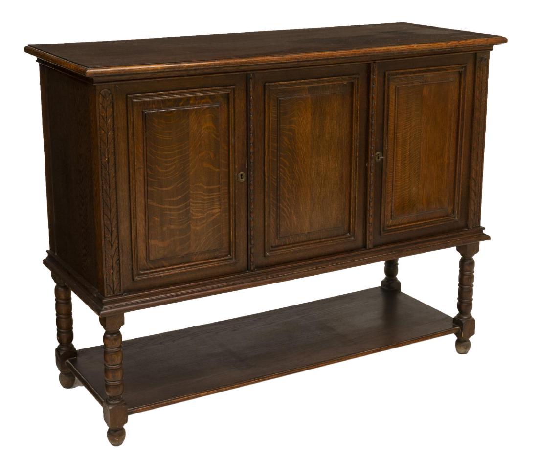 ENGLISH OAK TWO DOOR SIDEBOARD (1 of 5)